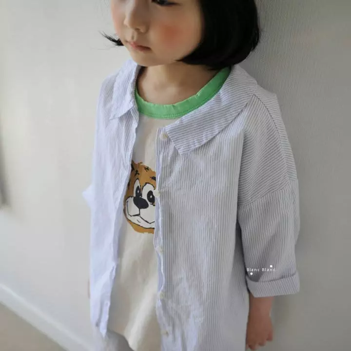 Blancblanc - Korean Children Fashion - #kidsshorts - B Bear Shirt Jacket - 6