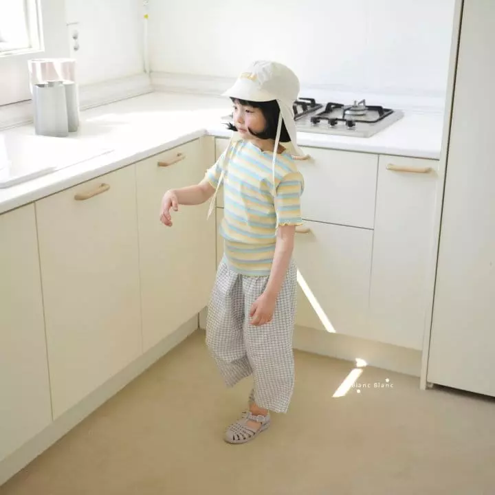 Blancblanc - Korean Children Fashion - #magicofchildhood - Rainbow Rib Tee - 3