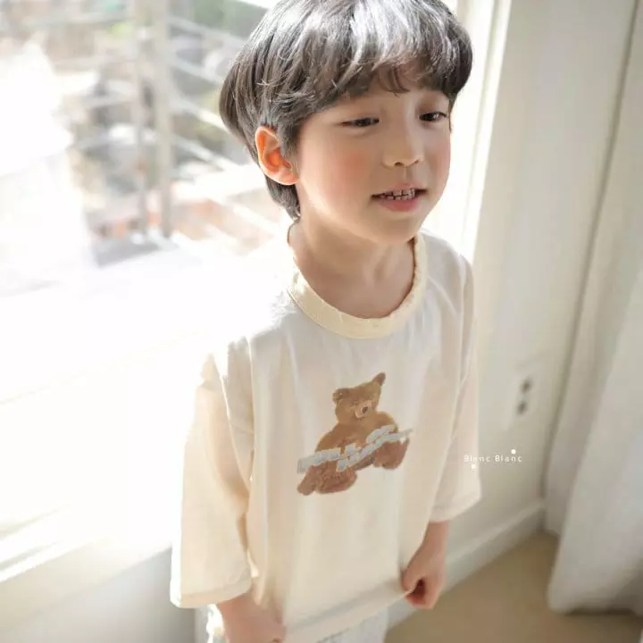Blancblanc - Korean Children Fashion - #minifashionista - Happy Bear Tee - 11
