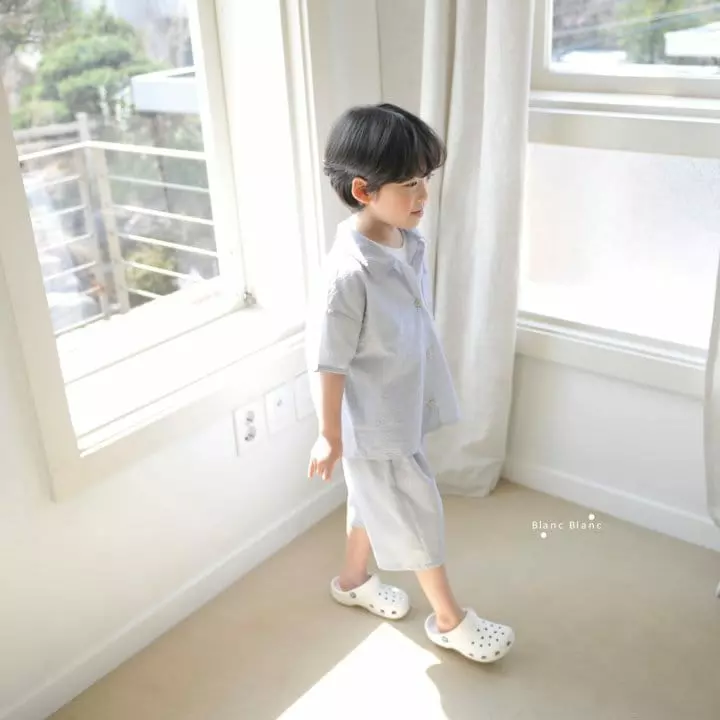 Blancblanc - Korean Children Fashion - #stylishchildhood - Shirt Top Bottom Set - 7