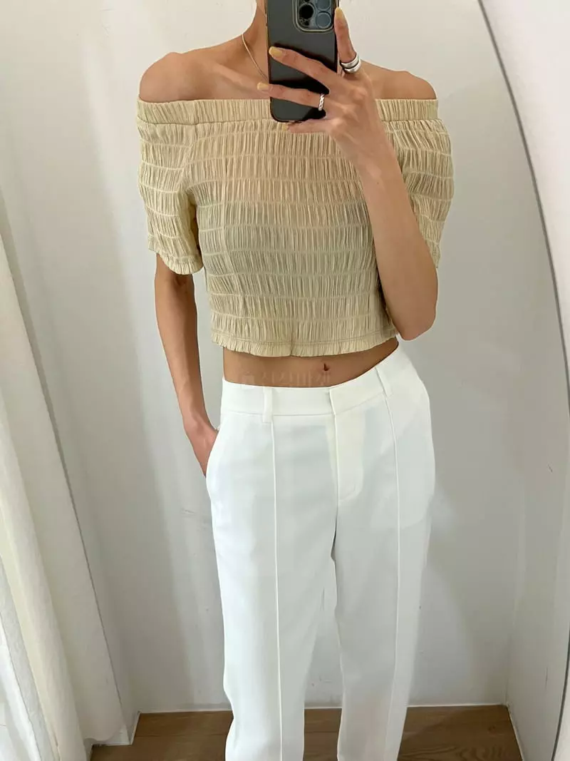 Boheme - Korean Women Fashion - #momslook - Off Shoulder Blouse