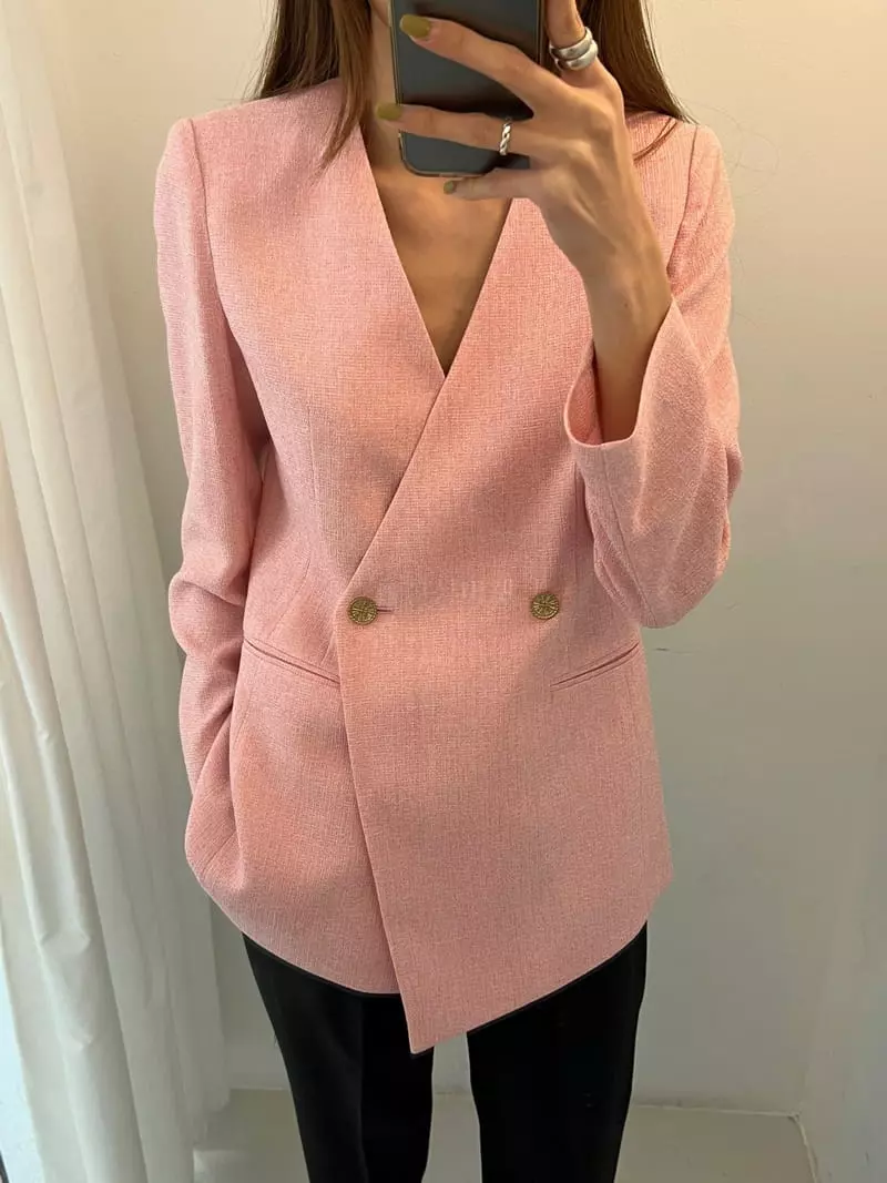 Boheme - Korean Women Fashion - #momslook - Rosy No Collat Jacket - 2