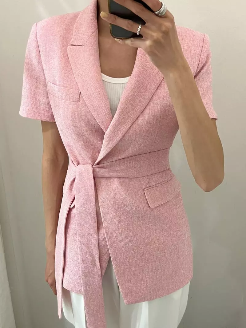 Boheme - Korean Women Fashion - #momslook - Mane Short Sleeves Jacket - 3