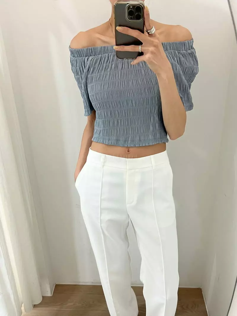 Boheme - Korean Women Fashion - #momslook - Off Shoulder Blouse - 4