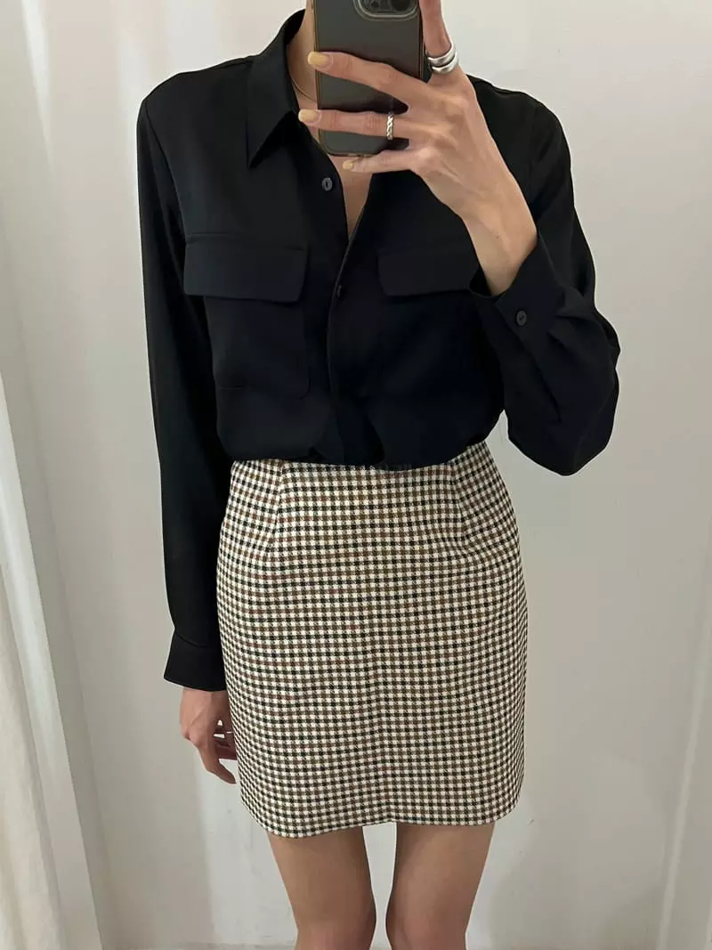 Boheme - Korean Women Fashion - #womensfashion - Ero Check Skirt - 3