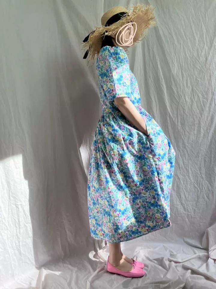 Bon Bon Butik - Korean Women Fashion - #momslook - Mom Floral One-piece - 6