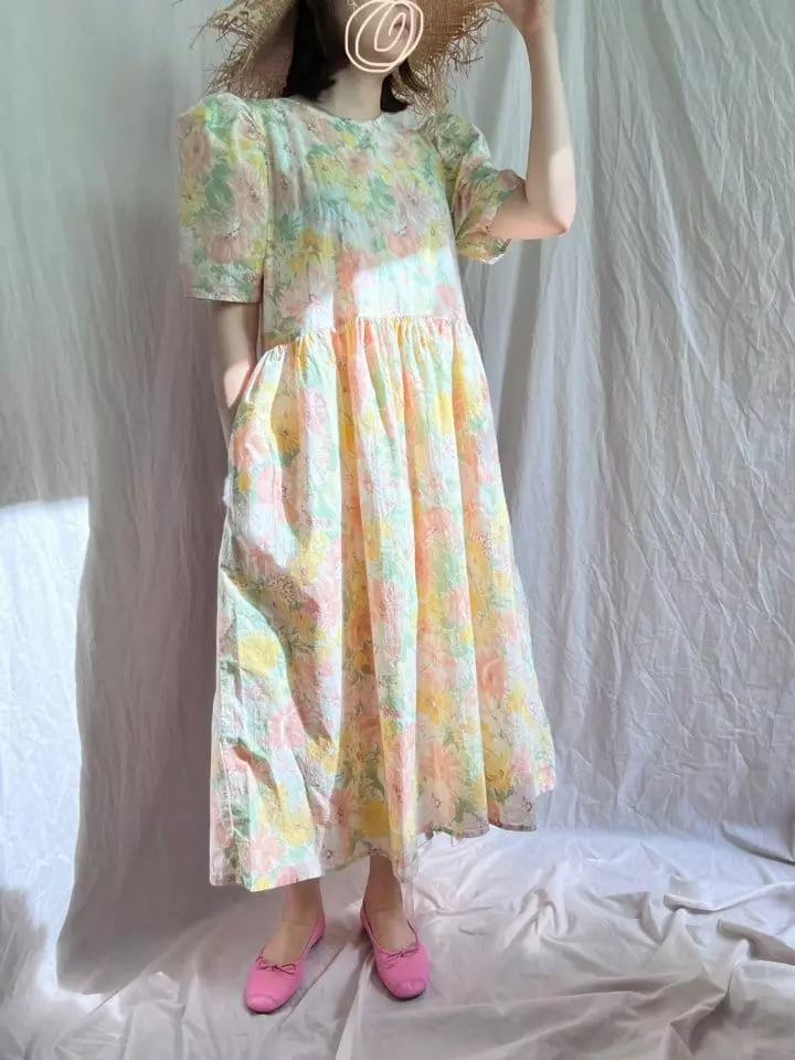 Bon Bon Butik - Korean Women Fashion - #womensfashion - Mom Floral One-piece - 5