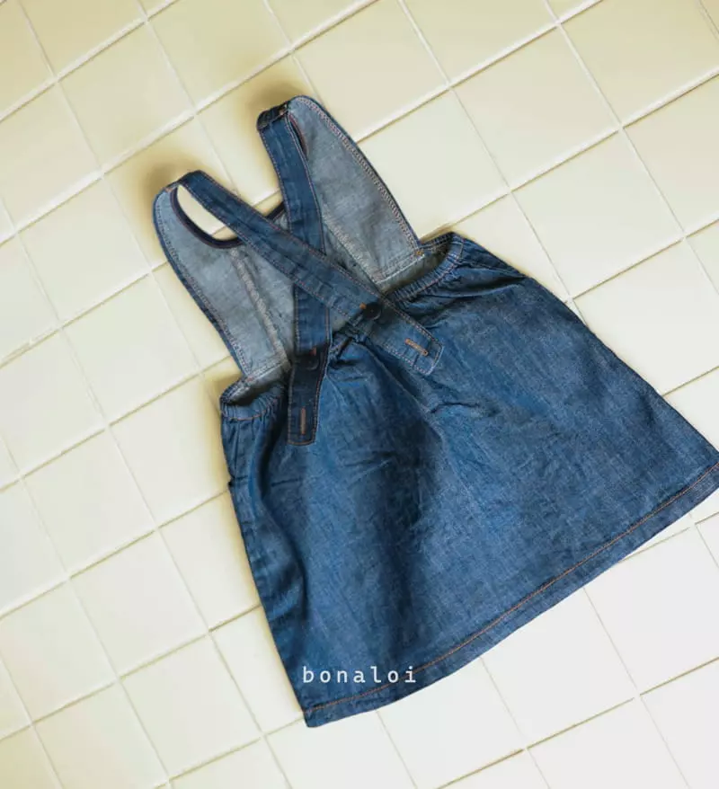 Bonaloi - Korean Children Fashion - #childrensboutique - Sara Denim One-piece - 2
