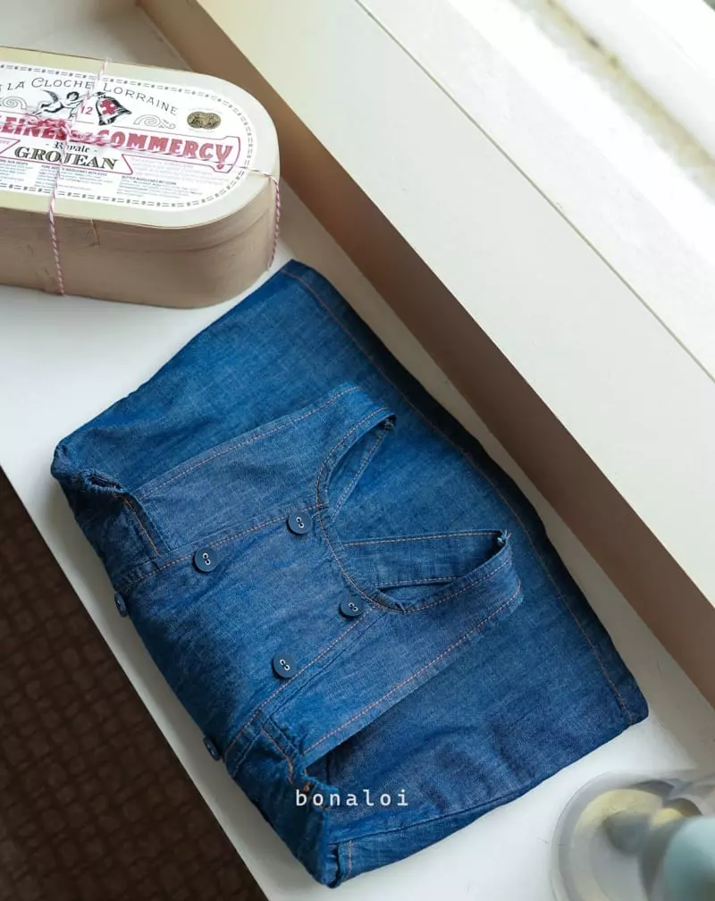 Bonaloi - Korean Children Fashion - #designkidswear - Sara Denim One-piece - 3