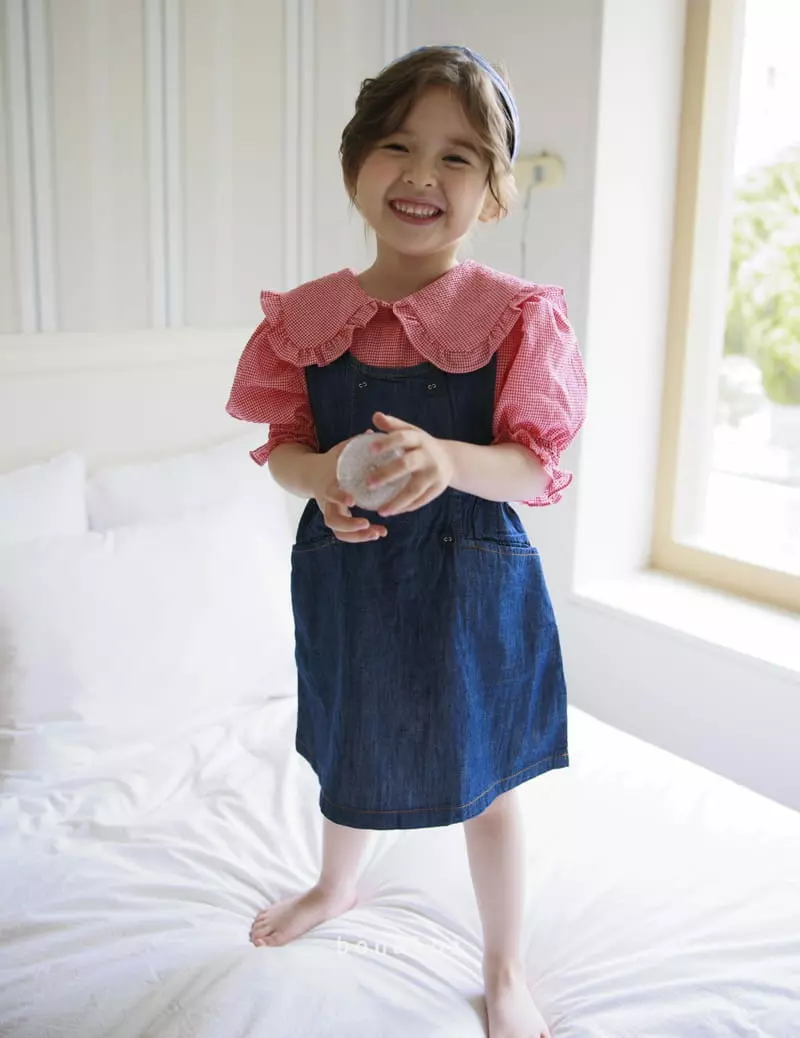 Bonaloi - Korean Children Fashion - #kidsshorts - Sara Denim One-piece - 6