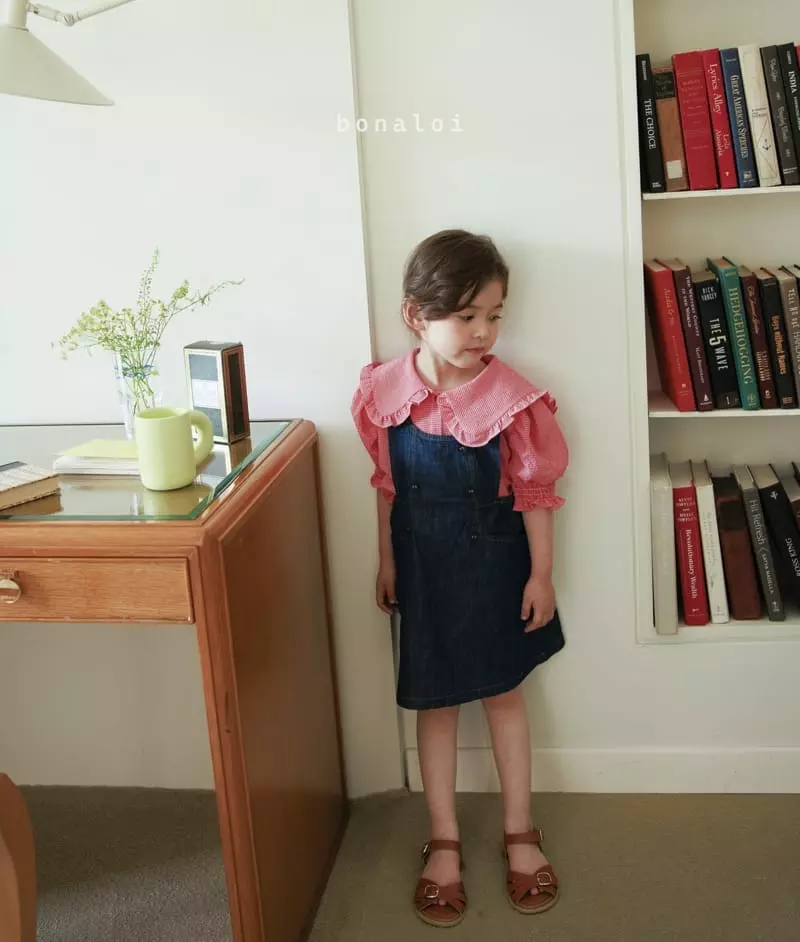 Bonaloi - Korean Children Fashion - #kidsstore - Sara Denim One-piece - 7