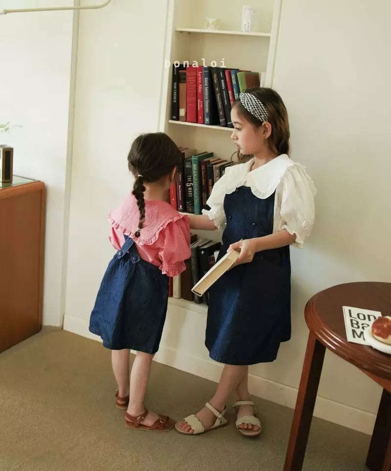 Bonaloi - Korean Children Fashion - #littlefashionista - Sara Denim One-piece - 10