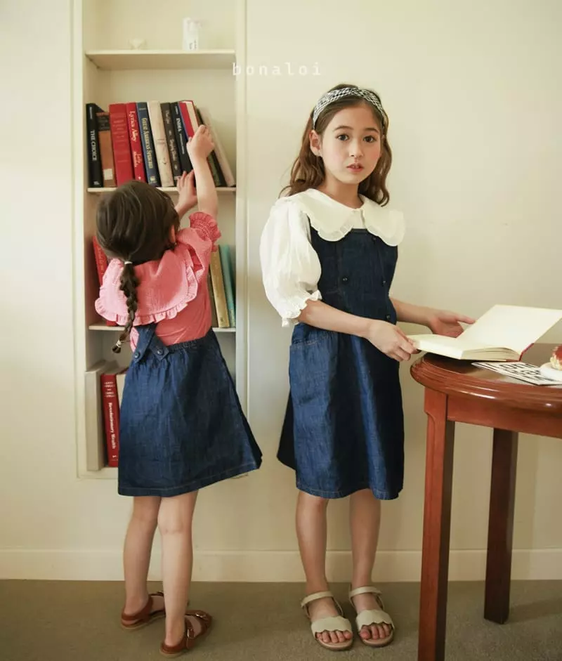 Bonaloi - Korean Children Fashion - #minifashionista - Sara Denim One-piece - 12
