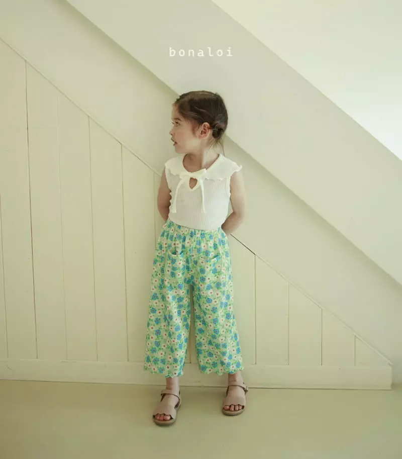 Bonaloi - Korean Children Fashion - #minifashionista - Flower Pocket Pants - 9