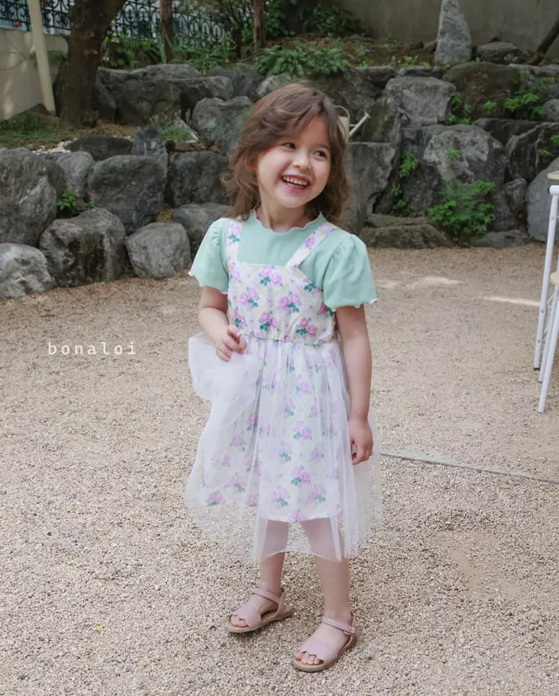 Bonaloi - Korean Children Fashion - #minifashionista - Rosa Mesh One-piece - 6