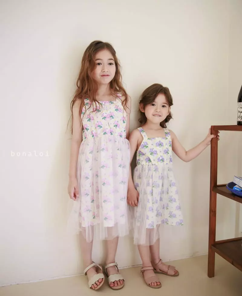 Bonaloi - Korean Children Fashion - #prettylittlegirls - Rosa Mesh One-piece - 7