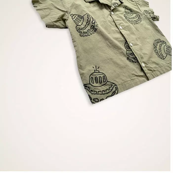Boneoune - Korean Children Fashion - #childofig - Planet Button Up Top Bottom Set - 7
