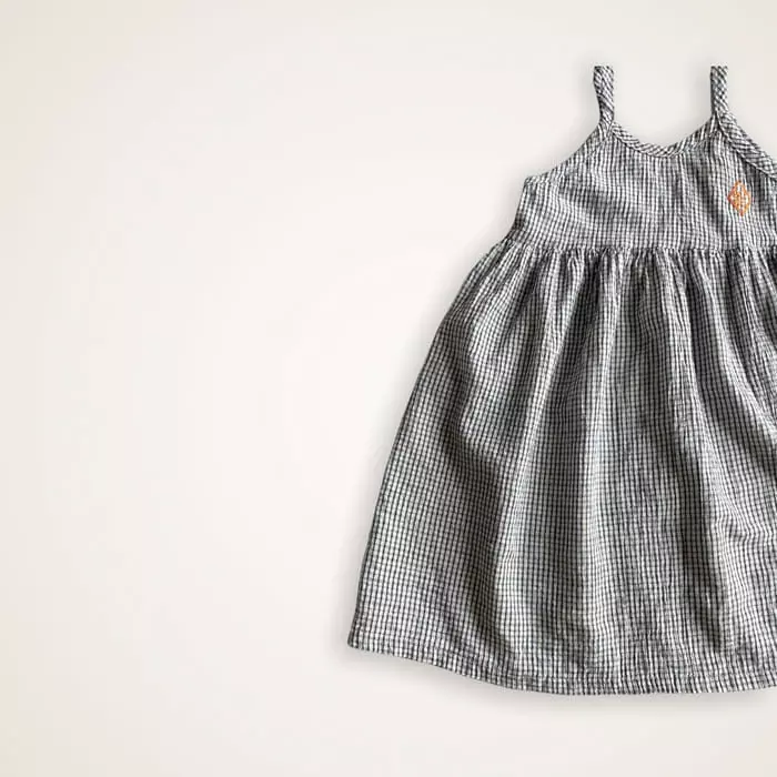 Boneoune - Korean Children Fashion - #childrensboutique - Check Romi One-piece
