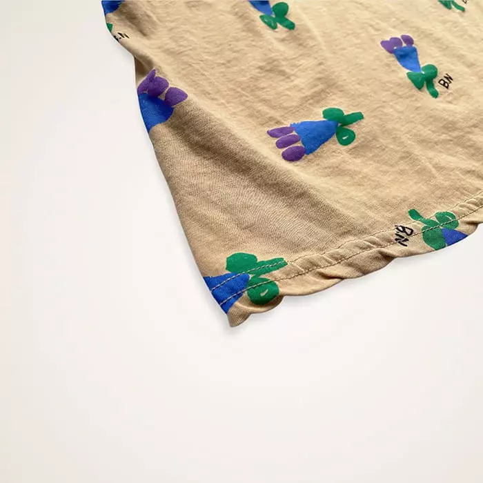 Boneoune - Korean Children Fashion - #childrensboutique - Blue Flower Tee - 2