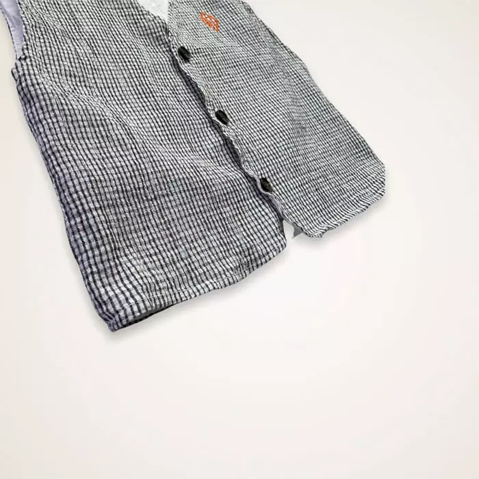 Boneoune - Korean Children Fashion - #designkidswear - Check Vest