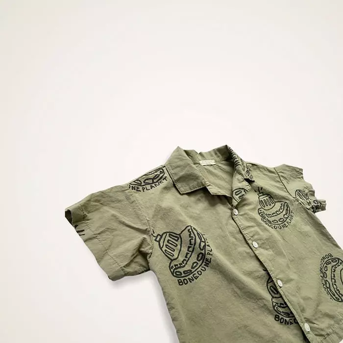 Boneoune - Korean Children Fashion - #discoveringself - Planet Button Up Top Bottom Set - 10