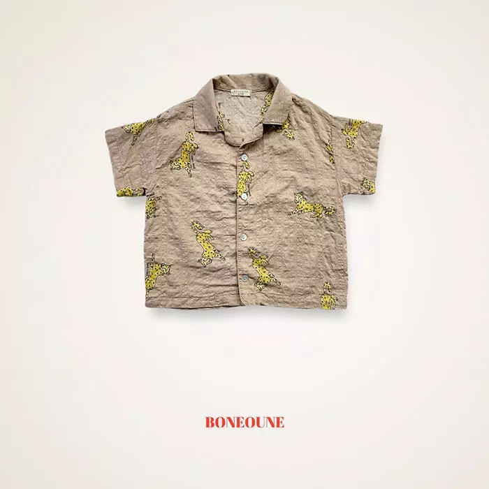 Boneoune - Korean Children Fashion - #discoveringself - Cheetah Top Bottom Set - 2