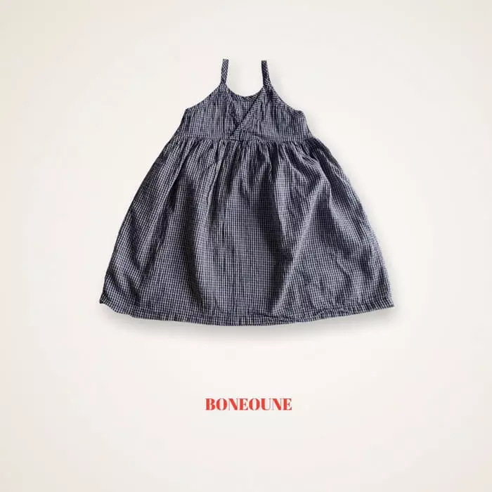 Boneoune - Korean Children Fashion - #discoveringself - Check Romi One-piece - 4