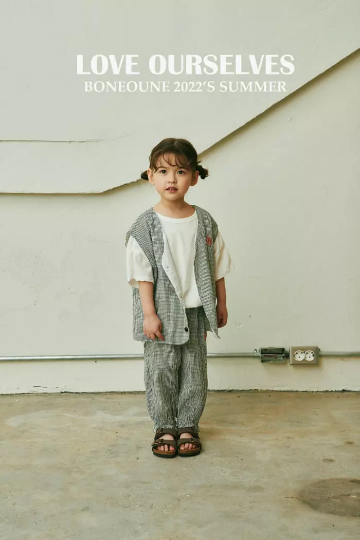 Boneoune - Korean Children Fashion - #fashionkids - Check Pants - 2