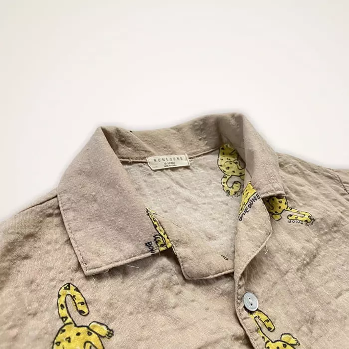 Boneoune - Korean Children Fashion - #fashionkids - Cheetah Top Bottom Set - 3