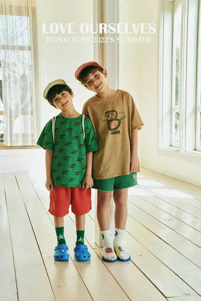 Boneoune - Korean Children Fashion - #kidsshorts - B Bone Tee - 9