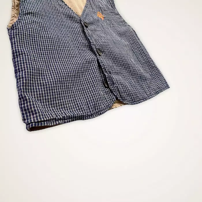 Boneoune - Korean Children Fashion - #kidsstore - Check Vest - 5