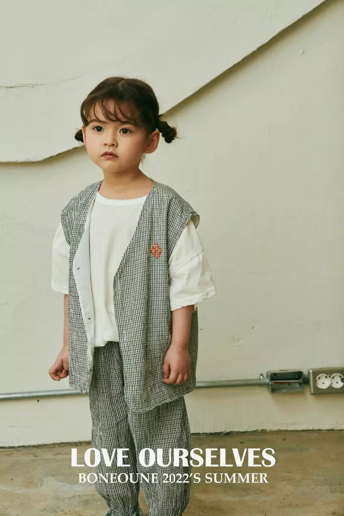 Boneoune - Korean Children Fashion - #kidsshorts - Check Pants - 4
