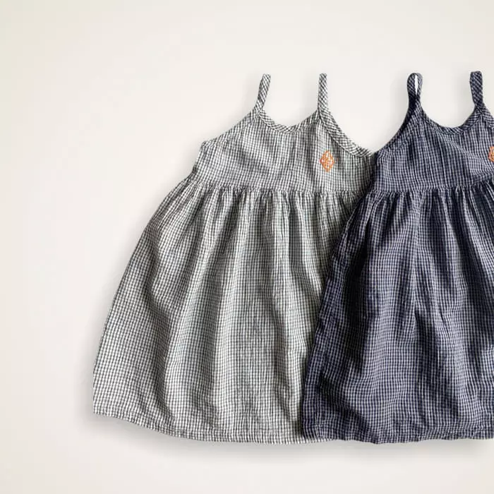 Boneoune - Korean Children Fashion - #kidzfashiontrend - Check Romi One-piece - 7