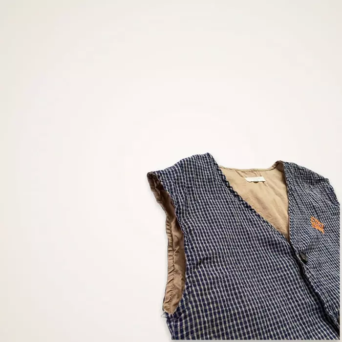 Boneoune - Korean Children Fashion - #kidzfashiontrend - Check Vest - 6