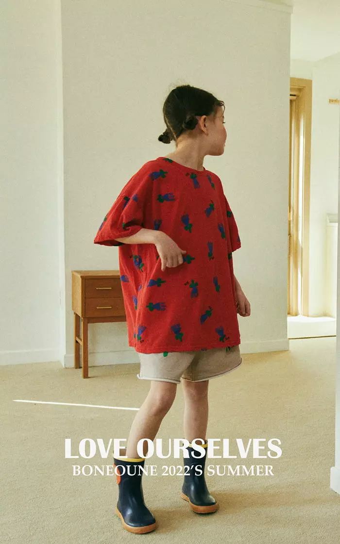 Boneoune - Korean Children Fashion - #littlefashionista - Blue Flower Tee - 10