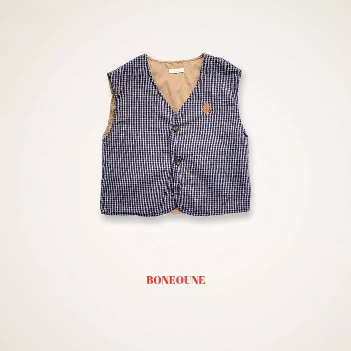 Boneoune - Korean Children Fashion - #magicofchildhood - Check Vest - 9