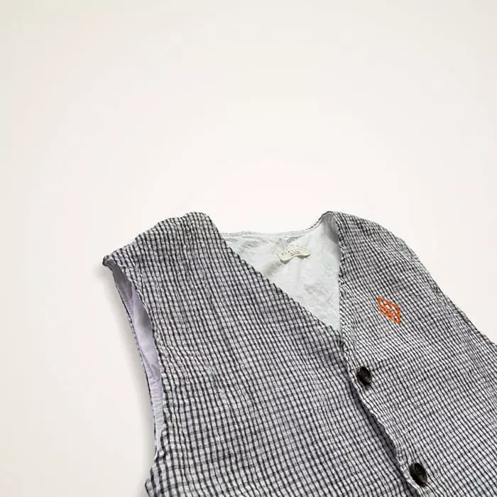 Boneoune - Korean Children Fashion - #minifashionista - Check Vest - 10