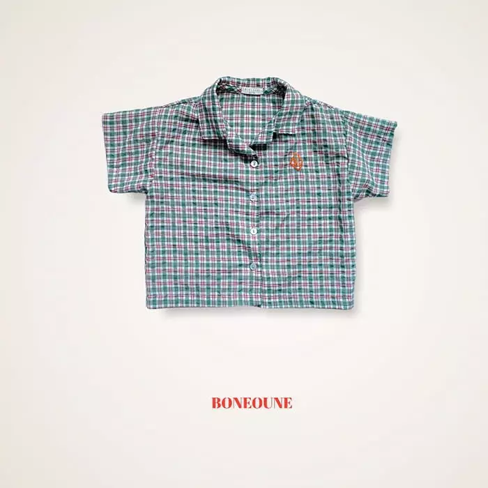 Boneoune - Korean Children Fashion - #minifashionista - Today Check Shirt