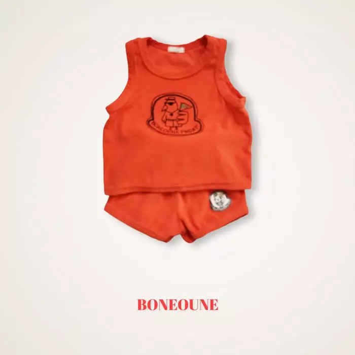 Boneoune - Korean Children Fashion - #stylishchildhood - Dduvk Bone Towel Top Bottom Set
