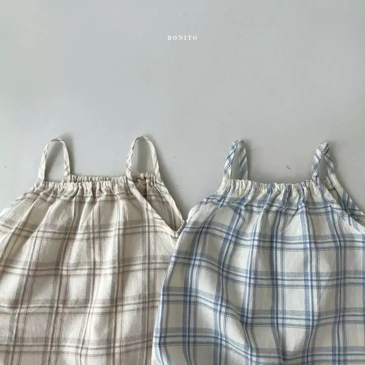 Bonito - Korean Children Fashion - #Kfashion4kids - Check String Overalls - 2