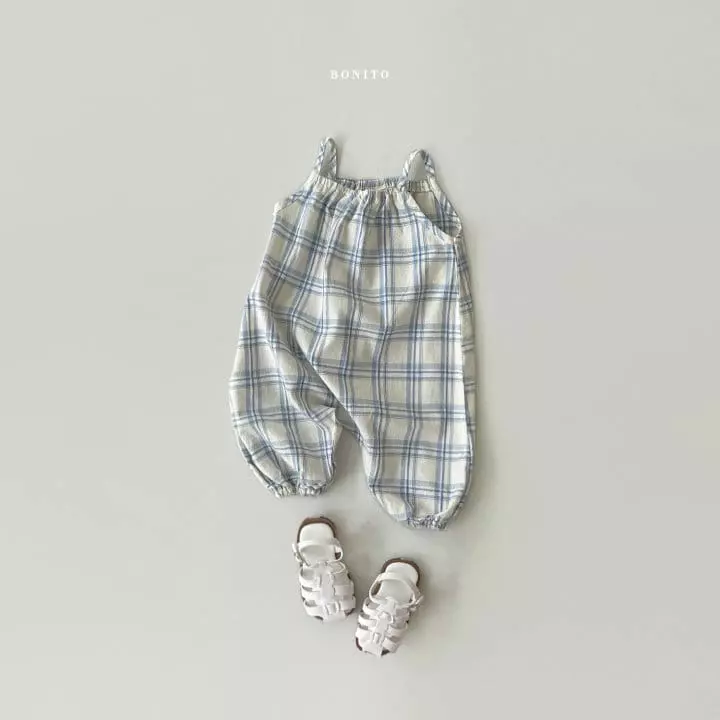 Bonito - Korean Children Fashion - #minifashionista - Check String Overalls - 5