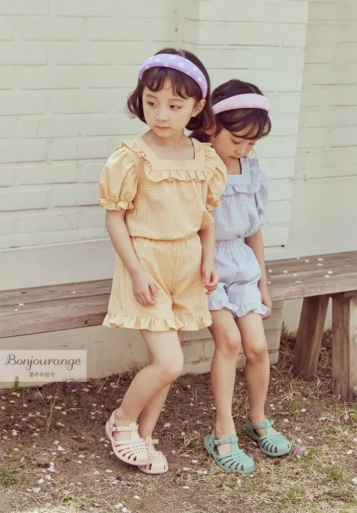 Bonjour Ange - Korean Children Fashion - #childofig - Sugar Bonbon Top Bottom Set - 6