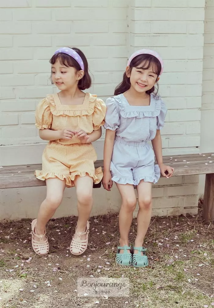 Bonjour Ange - Korean Children Fashion - #childrensboutique - Sugar Bonbon Top Bottom Set - 7