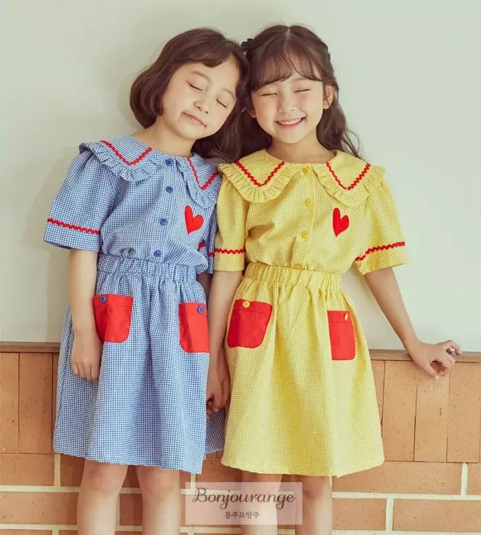 Bonjour Ange - Korean Children Fashion - #designkidswear - Cuing Skirt Top Bottom Set - 9