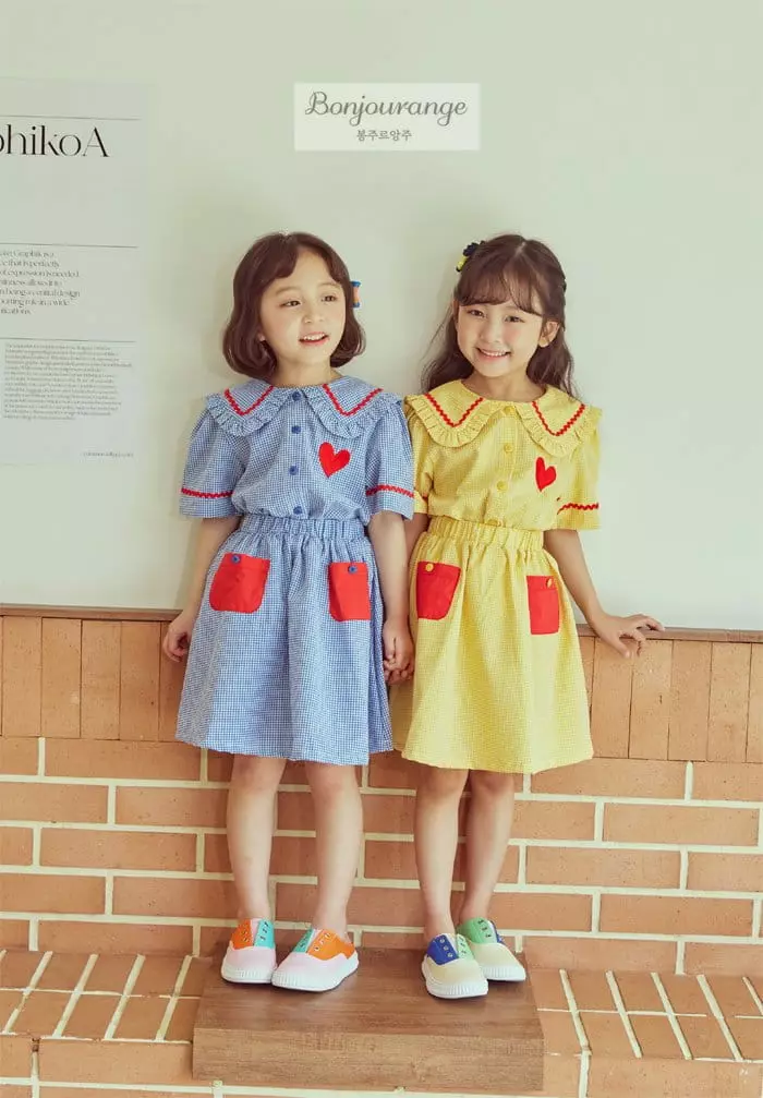 Bonjour Ange - Korean Children Fashion - #discoveringself - Cuing Skirt Top Bottom Set - 10