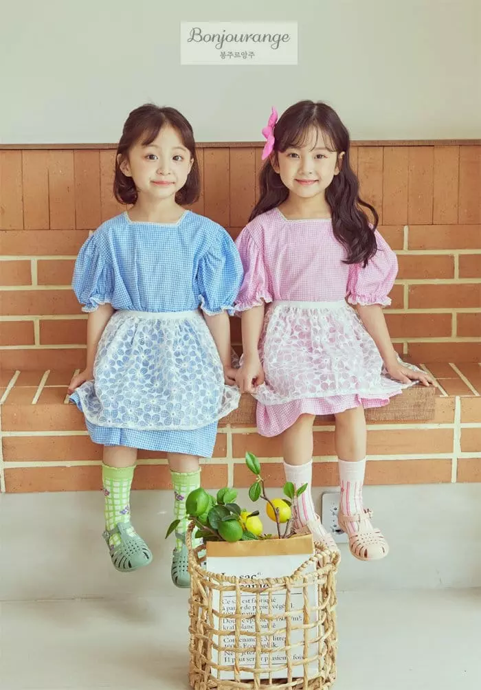 Bonjour Ange - Korean Children Fashion - #designkidswear - Hydi Sha Skirt One-piece Set - 4