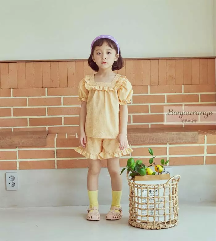 Bonjour Ange - Korean Children Fashion - #fashionkids - Sugar Bonbon Top Bottom Set - 10