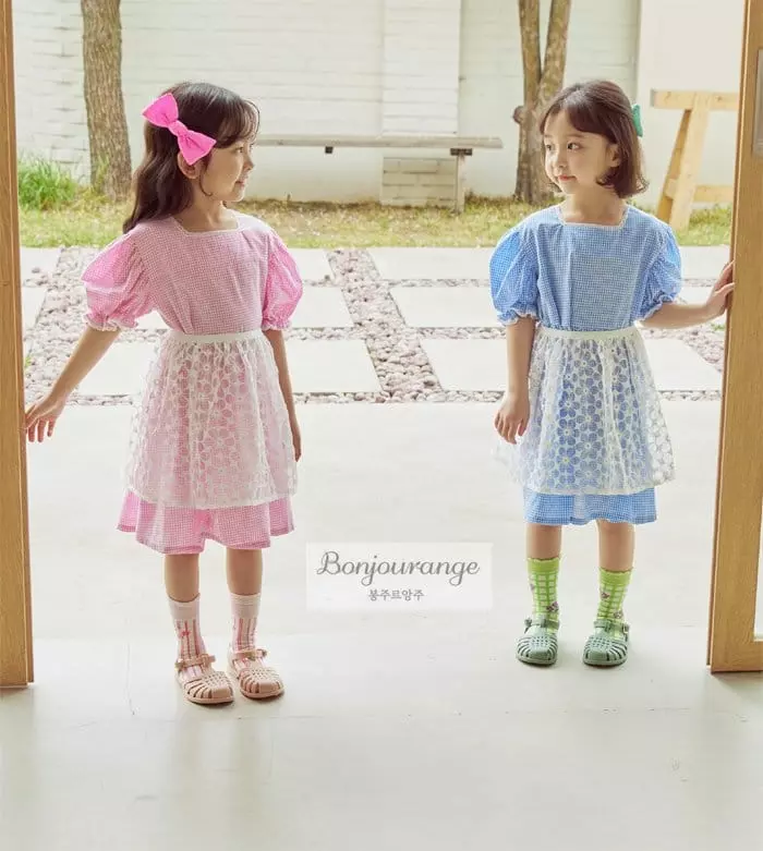 Bonjour Ange - Korean Children Fashion - #fashionkids - Hydi Sha Skirt One-piece Set - 5