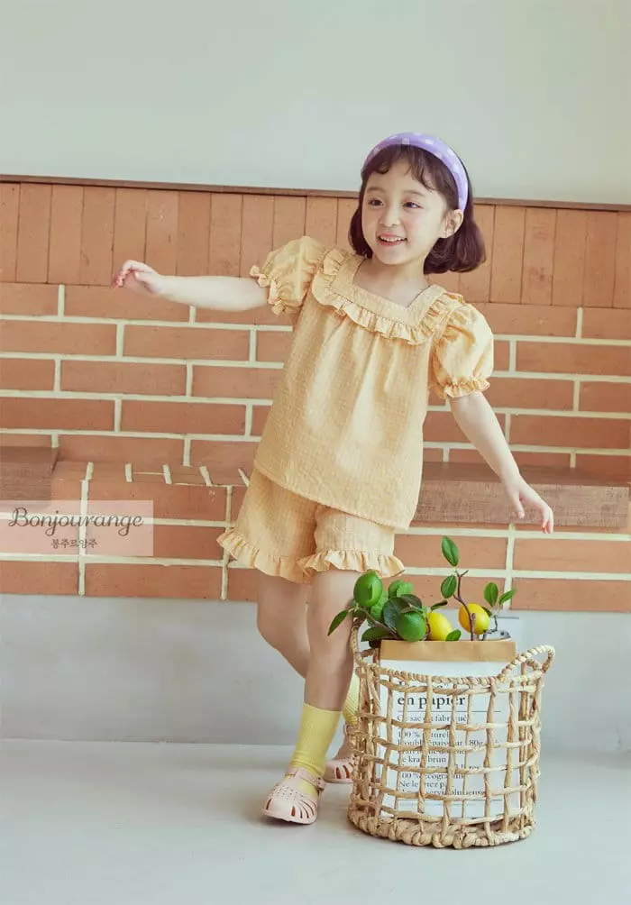 Bonjour Ange - Korean Children Fashion - #kidsshorts - Sugar Bonbon Top Bottom Set - 11