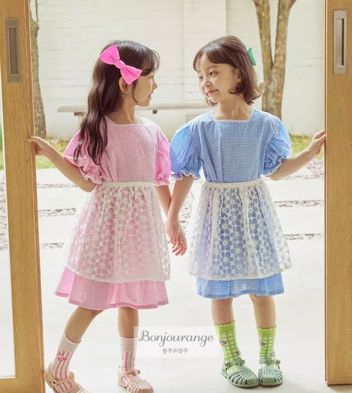 Bonjour Ange - Korean Children Fashion - #kidsshorts - Hydi Sha Skirt One-piece Set - 6